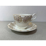 Consort Fine Bone China England Orphaned Teacup Saucer Gold Gilding