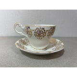 Consort Fine Bone China England Orphaned Teacup Saucer Gold Gilding