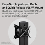 Kensington SmartFit Space-Saving Single Monitor Arm
