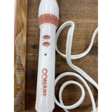 Conair Curling Iron, Double-Ceramic, Clamp-Free, 1", White/Rose Gold NEW