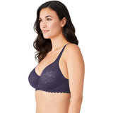 Wacoal 851334 Womens Soft Sense Lace Underwire Bra Eclipse Blue