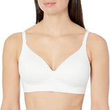 Warner's RM1011W  Blissful Benefits Wire-Free Longline Bra White NWT