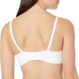 Warner's RM1011W  Blissful Benefits Wire-Free Longline Bra White NWT