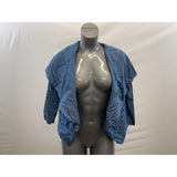 Old Navy Women's Open Front Denim Long Sleeve Cardigan Size Large Blue Cotton Blend