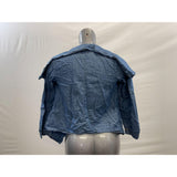 Old Navy Women's Open Front Denim Long Sleeve Cardigan Size Large Blue Cotton Blend