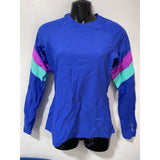 Speedo Womens Uv Swim Shirt Long Sleeve Rashguard XS Royal Blue NWOT