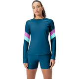 Speedo Womens Uv Swim Shirt Long Sleeve Rashguard XS Royal Blue NWOT