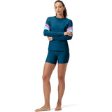 Speedo Womens Uv Swim Shirt Long Sleeve Rashguard XS Royal Blue NWOT