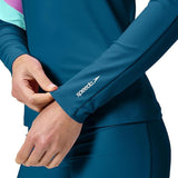 Speedo Womens Uv Swim Shirt Long Sleeve Rashguard XS Royal Blue NWOT