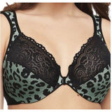 Glamorise Women's Wonderwire Front-Closure Bra #1245 Centennial Leopard NWOT