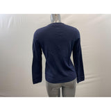 Jones New York Women's Button Up Beaded Sweater Size Medium Blue Long Sleeve Rayon Blend