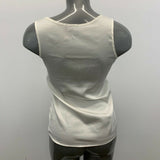 Le Chateau Sleeveless Blouse Women's Small White Scoop Neck Layer Front Top