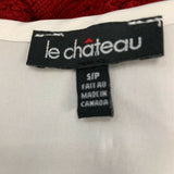 Le Chateau Sleeveless Blouse Women's Small White Scoop Neck Layer Front Top