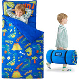 Toddler Nap Mat with Pillow & Blanket - 55'' X 30'' for Kids Ages 3-7 Years NEW
