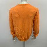 Chaps Sweater V Neck Orange Long Sleeve Cotton Silk Knit
