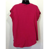 BENCH Girls Size 7/8 Years Pink Capped Sleeve Crew Neck Graphic T Shirt