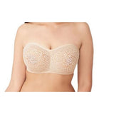 Wacoal 854205 Halo Lace Strapless Underwire Bra Beige w/straps