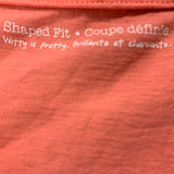 Penningtons Women's Plus Size X Top Coral Pink Tiger Cotton Shaped Fit