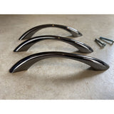 Chrome Twisted S  Five Inch Drawer Pulls Lot Of 3 With Mounting Holes At 4" Centre to Centre