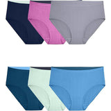 Fruit of The Loom Womens Breathable Micro Mesh Underwear Low-Rise Briefs 6/M NEW