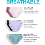 Fruit of The Loom Womens Breathable Micro Mesh Underwear Low-Rise Briefs 6/M NEW