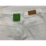Kate Spade White Jeans Women's Size 26 Cutwork Hems Straight Leg High Rise NEW