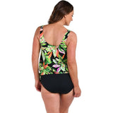 Maxine Of Hollywood Womens 22W Side Tie Tankini Swimsuit Top NWT