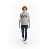 Fleming College Tee Men's Medium Crew Neck Short Sleeve Cotton Gray T Shirt