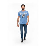 Tommy Hilfiger T shirt Men's Large Blue Short Sleeve Embroidered Spell Out Tee