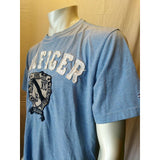 Tommy Hilfiger T shirt Men's Large Blue Short Sleeve Embroidered Spell Out Tee