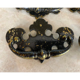 Set of 4 Vintage Brass Amerock CP-1814 Batwing Chippendale Drawer Pulls 3 in C to C
