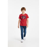 Roots Kids Boys Red T-Shirt Graphic Number Size Large (9-10 Year Old) Cotton
