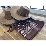 Cowboy/Cowgirl Hat and Bandana Sets Western Party Costume 6 Hats, 6 Bandanas