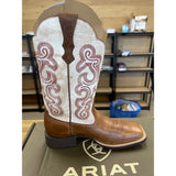 ARIAT QUICKDRAW WESTERN BOOT, BEIGE/BROWN Womens 7.5 Medium Width NEW