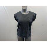 Zara Collection Women's Tank Top Large Gray Time Line The Future with Gem Cotton/Poly blend