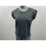 Zara Collection Women's Tank Top Large Gray Time Line The Future with Gem Cotton/Poly blend