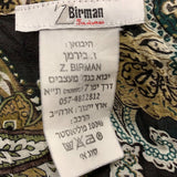 Z Birman for Women Blouse L-XL Pullover sheer green paisley