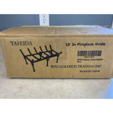 TAFIEDA Fireplace Log Holder. 18 Inches Heavy Duty Solid Steel Fireplace Grate.