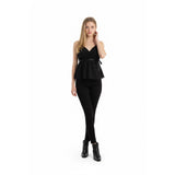 Pelican Cover Cami Womens XL Black Spaghetti Strap Nylon Wrap Top