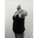 Pelican Cover Cami Womens XL Black Spaghetti Strap Nylon Wrap Top