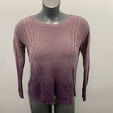 American Eagle Ombre Sweater Women's Size XS Purple Cotton Blend Long Sleeve Pullover
