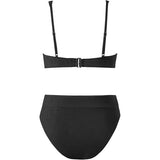 CUPSHE Bikini Set for Women Two Piece Bathing Suits High Waist XL Black NWOT