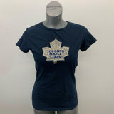 Toronto Maple Leafs NHL Hockey Women's XL T shirt Blue Cotton