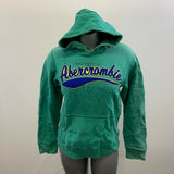 Abercrombie Hoodie Young Woman's XL Green Hooded Sweatshirt