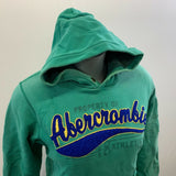 Abercrombie Hoodie Young Woman's XL Green Hooded Sweatshirt