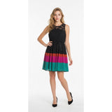Newberry Girls Pleated Color Block Keyhole Back, Lace Scoop Neck Dress Size 16