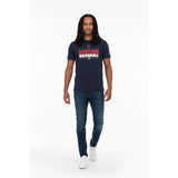 Cleveland Indians Baseball T Shirt Men's Size Medium Cotton Blue Crew Neck Tee
