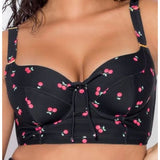 Smart & Sexy Long Lined Underwire Bikini Swim Top Sweet Cherry
