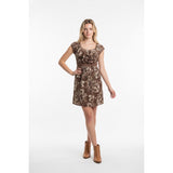 RW&CO. Women's Patterned Dress Size 4 Sleeveless Pleated Front Side Zipper