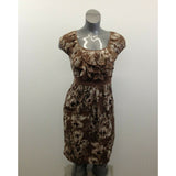 RW&CO. Women's Patterned Dress Size 4 Sleeveless Pleated Front Side Zipper